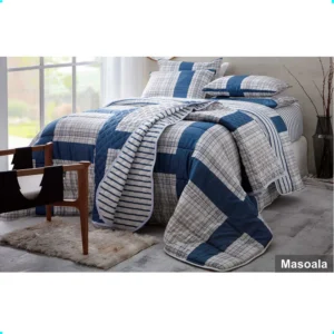 Jogo De Cama Casal Duplo 4 peças Masoala 250x220cm 140 Fios Realce Premium Sultan