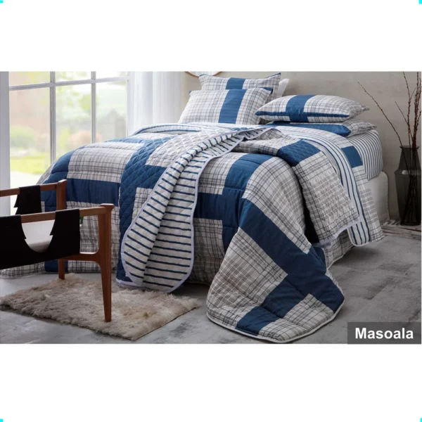 Jogo De Cama Casal Duplo 4 peças Masoala 250x220cm 140 Fios Realce Premium Sultan