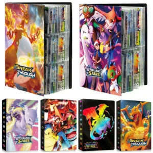 Álbum de desenhos animados 432/240 pçs cartão livro protetor gengar charmander