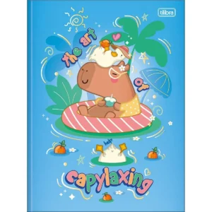 Caderno Brochura Capa Dura Tilibra Capyclub 80fls Capivara