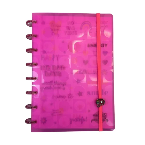 Caderno Disco Sistema Inteligente Buble A5 Rosa
