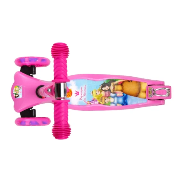 Patinete Piquenique das Princesas Radical 3 Rodas Infantil com Luz Led DM Toys - Imagem 3