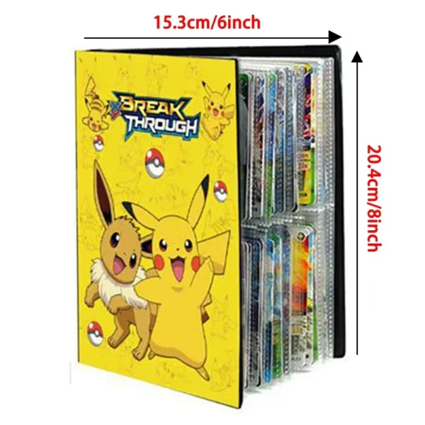 Álbum de desenhos animados 432/240 pçs cartão livro protetor gengar charmander - Imagem 11