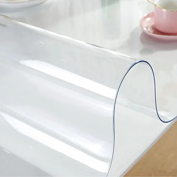 Protetor de toalha de mesa de pvc transparente, à prova d'água e à prova de óleo - Imagem 6