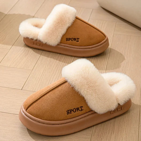 Casual chinelos macios casa feminina inverno de pelúcia - Imagem 16