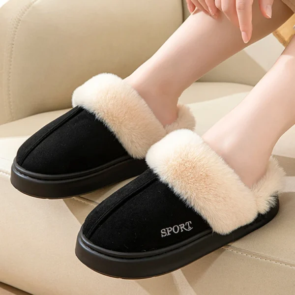Casual chinelos macios casa feminina inverno de pelúcia - Imagem 19