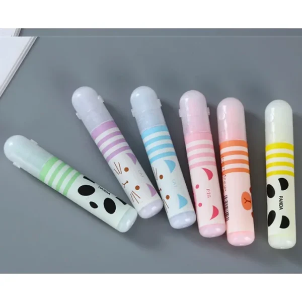 Kawaii, Mini Marca Texto neon, Bichinhos, Pack com 6 cores - Imagem 5