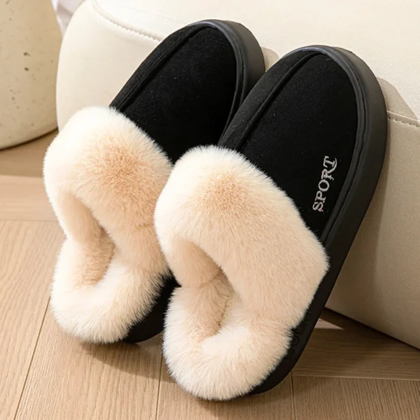 Casual chinelos macios casa feminina inverno de pelúcia - Imagem 17