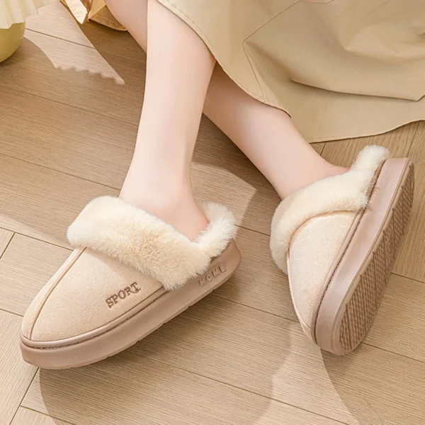 Casual chinelos macios casa feminina inverno de pelúcia - Imagem 12