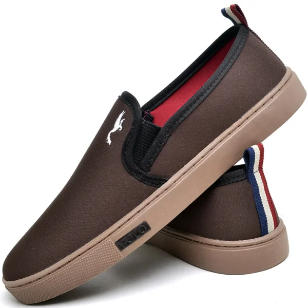Tênis Sapatenis Masculino Modelo Slip on Diversidade de Cores Polo Blu Tamanhos 37 ao 46 - Imagem 4