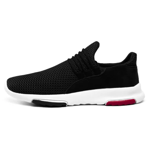 Tenis Marinho Caminhada Masculino Vermelho Esportivo Academia Preto Passeio Esporte Branco - Imagem 3
